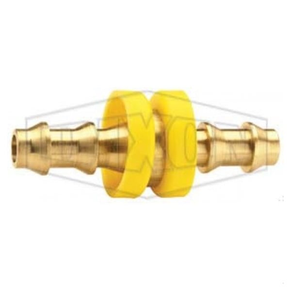 Push-On Hose Mender, 1 in Nominal, Hose Barb, Brass, Domestic